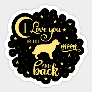 I Love My Dog to the Moon and Back Sticker